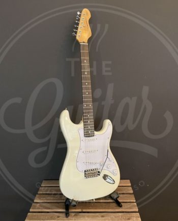 Encore electric guitar vintage white