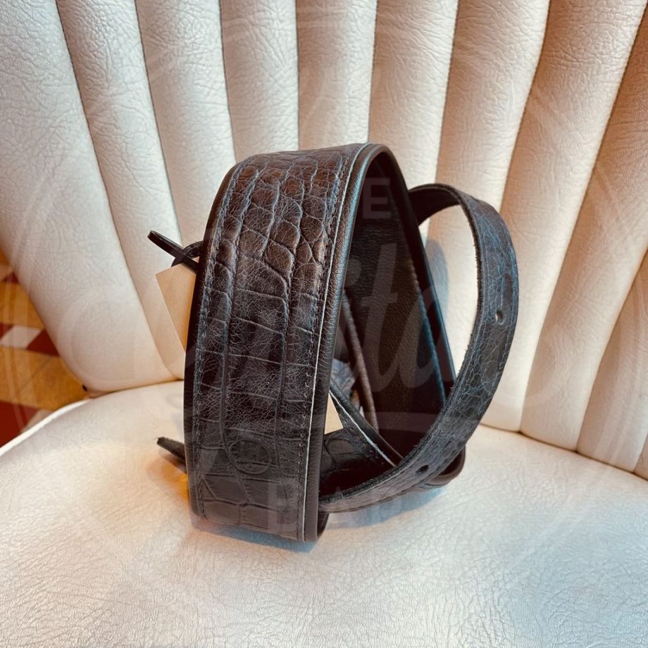 LM Premier Leather Croc Bk