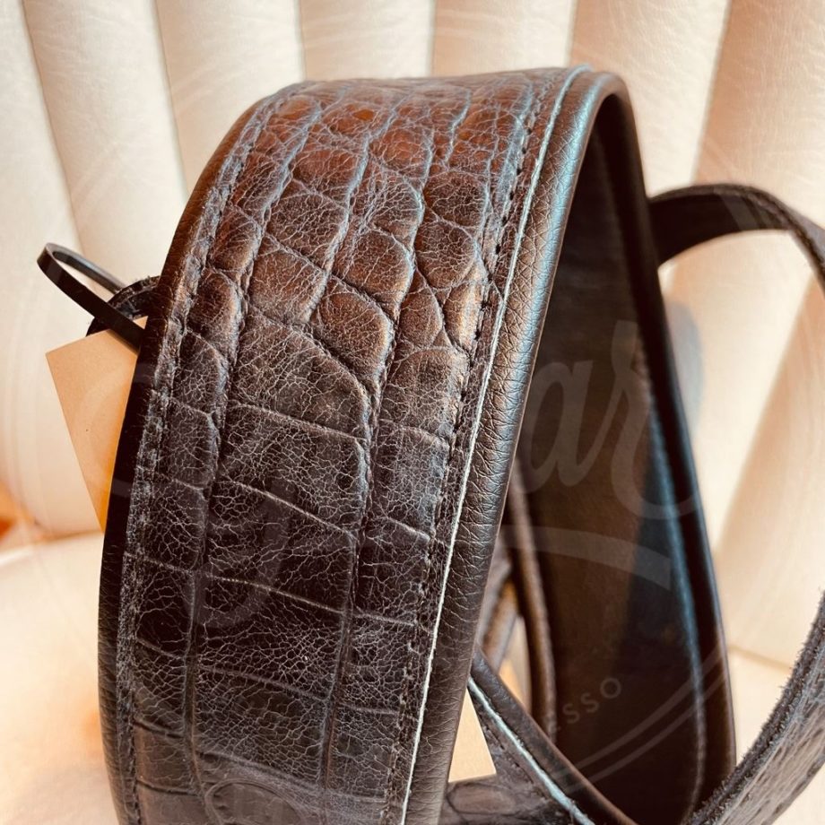 LM Premier Leather Croc Bk