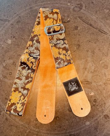 Orange and Gold Dragon on Brown