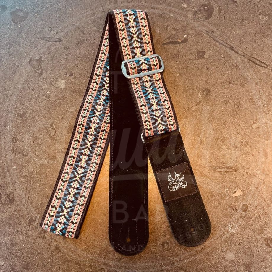 Pink and Blue Woven on Black