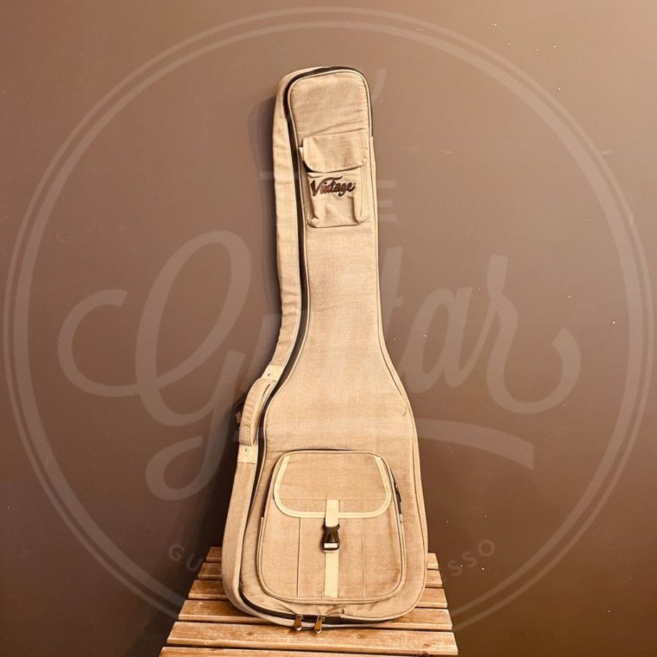 Vintage canvas bass guitar gigbag