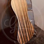 Bromo Bromo Rocky Mountain Series traveller guitar all solid tonewoods, amara ebony fb, natural, with strap and heavy duty bag