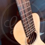 Bromo Bromo Rocky Mountain Series traveller guitar all solid tonewoods, amara ebony fb, natural, with strap and heavy duty bag