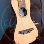 Bromo Bromo Rocky Mountain Series traveller guitar all solid tonewoods, amara ebony fb, natural, with strap and heavy duty bag
