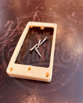 humbucker ring, plastic, ivory, height: 7,7-9,3mm, high, slanted