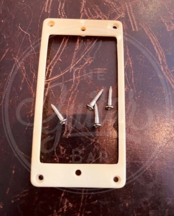 humbucker ring, plastic, ivory, height: 2,5-5,2mm, low, slanted