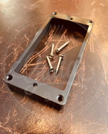 Boston pickup ring, humbucker, plastic, black, height:10,0-12,0mm, high, flat