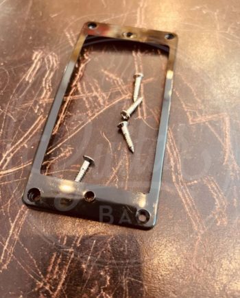 humbucker ring, plastic, black, height: 2,5-5,2mm, low, slanted