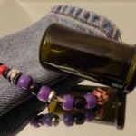 Handmade recycled glass slide