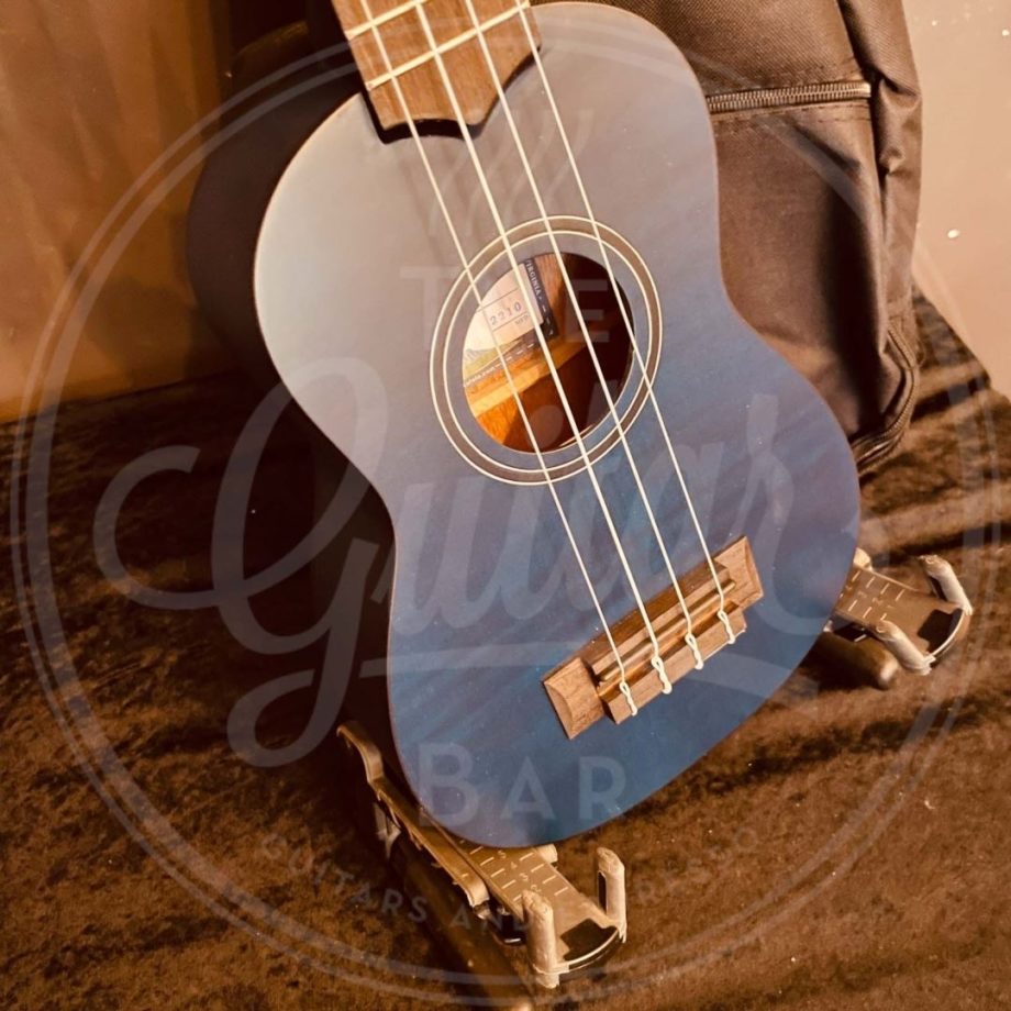 Kala Soprano Exotic Mahogany Blue Ukulele w/Bag