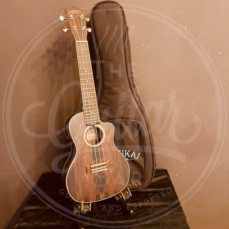 Lanikai Concertukelele, Exotisch ziricote, preamp, bag