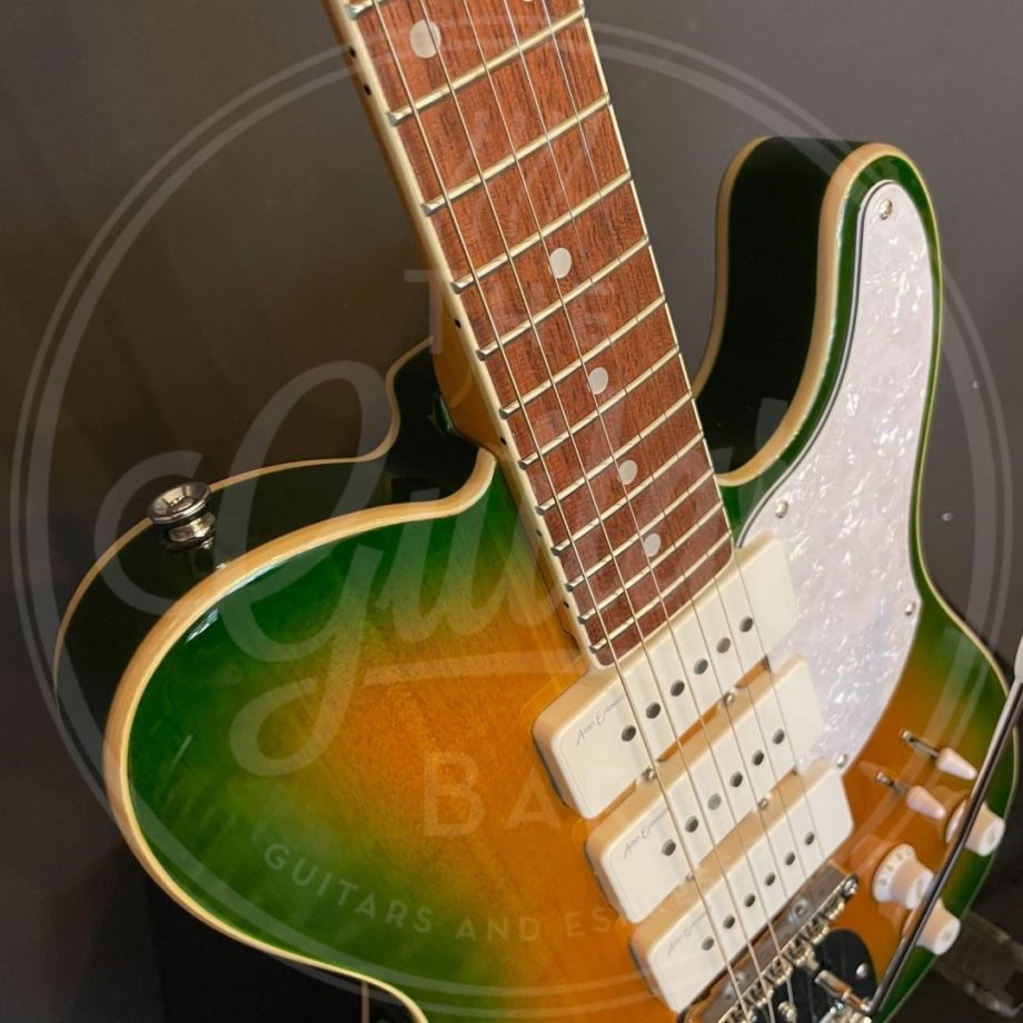 VINTAGE REVO SERIES TRIO GUITAR - GREEN/YELLOW BURST