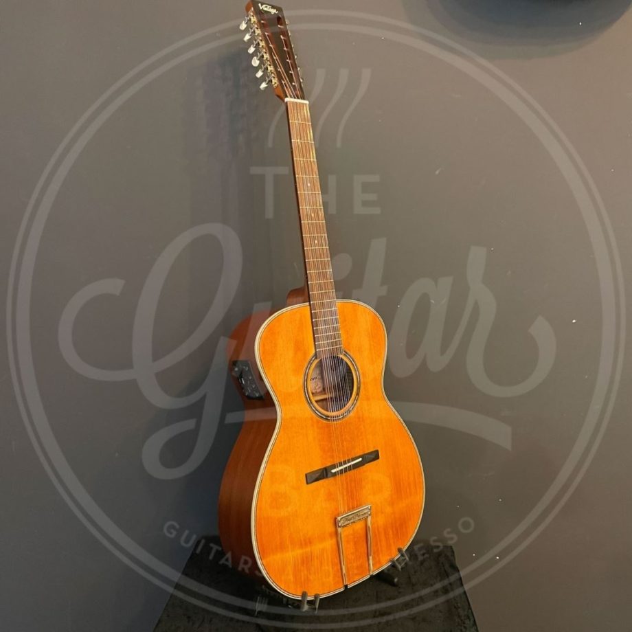 VINTAGE 12 STRING FRET DANCER ELECTRO ACOUSTIC GUITAR - AGED