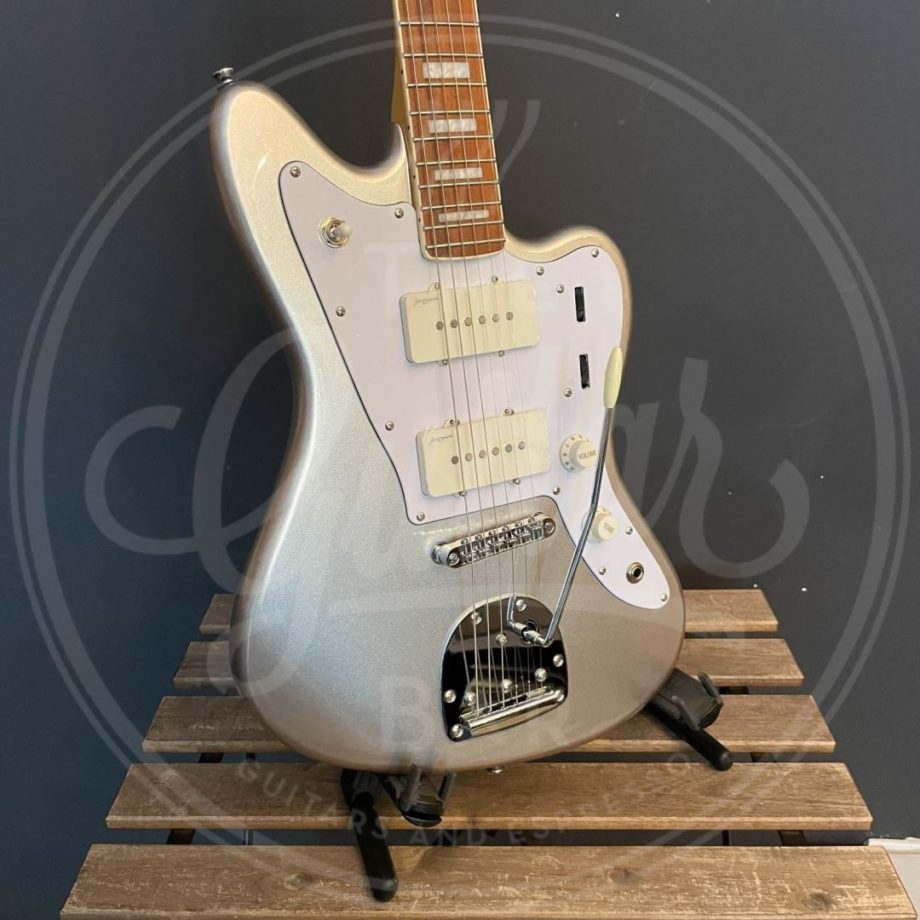 VINTAGE REVO SERIES SURFMASTER 90 GUITAR - METALLIC SILVER