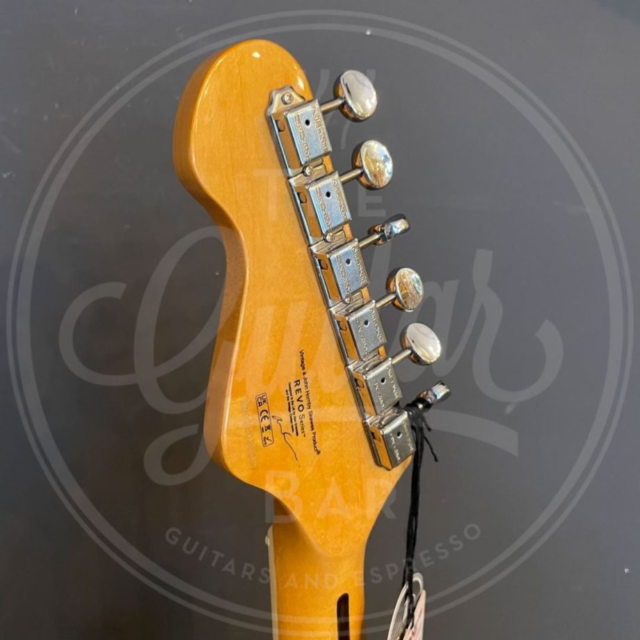 VINTAGE REVO SERIES SURFMASTER 90 GUITAR - METALLIC SILVER