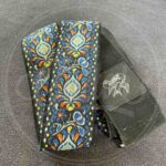 Jaykco Blue Flower Woven on Black