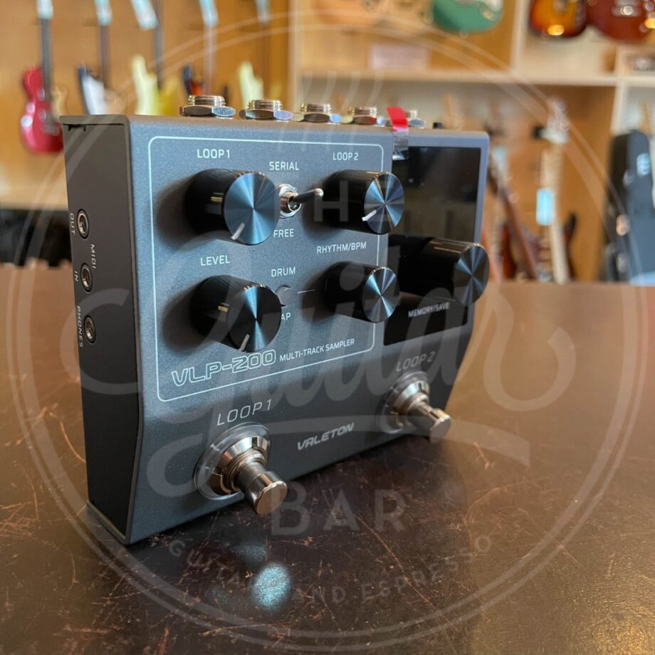 Valeton multi-track (24 bit stereo) looper pedal with drum patterns, 6 hrs recording