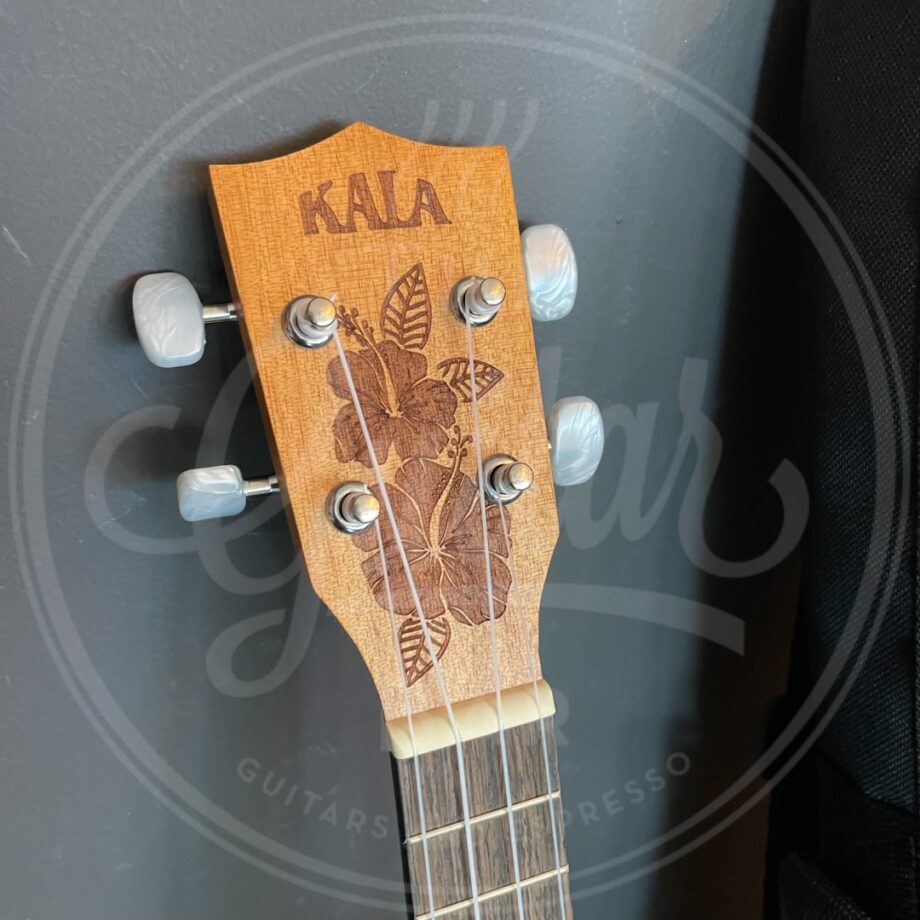 Kala Hibiscus Mahogany Soprano Ukulele w/Bag