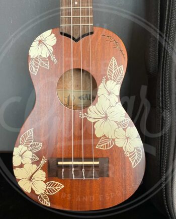 Kala Hibiscus Mahogany Soprano Ukulele w/Bag