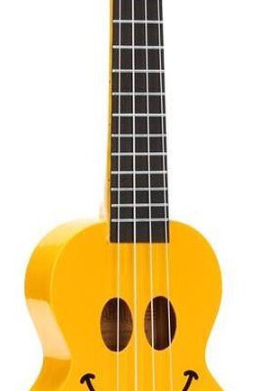 Mahalo Smiley Series soprano ukulele, yellow, with bag