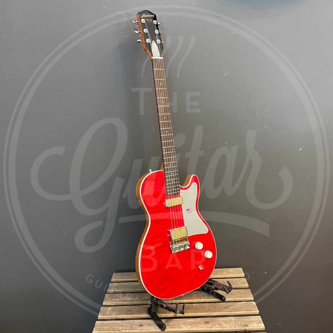 Harmony Factory Special Jupiter Thinline Quilted maple, Trans red