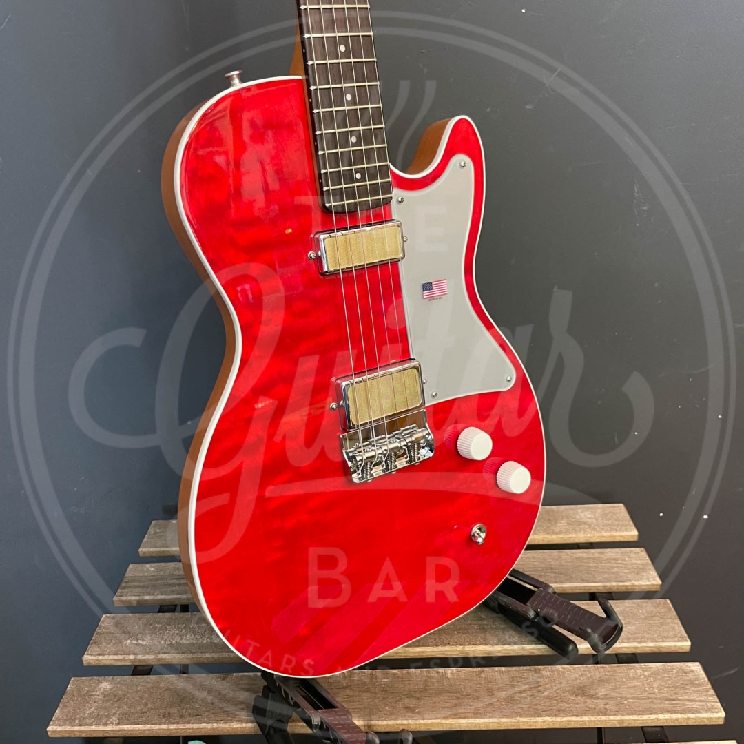 Harmony Factory Special Jupiter Thinline Quilted maple, Trans red