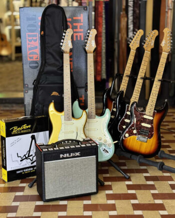 Nux amp -Jet guitar- gigbag - strap - tuner - cable